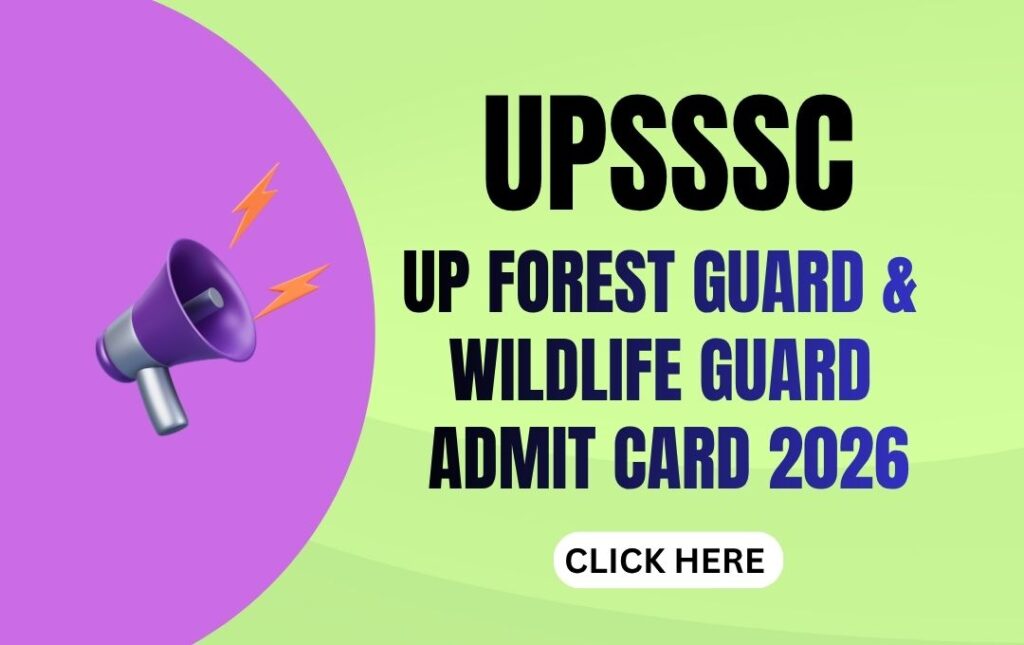 UP Forest Guard & Wildlife Guard Admit Card 2026